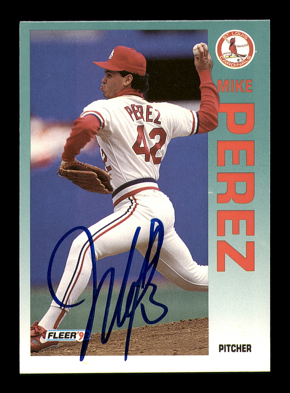 Tom Pagnozzi Autographed 1992 Fleer Card #586 St. Louis Cardinals