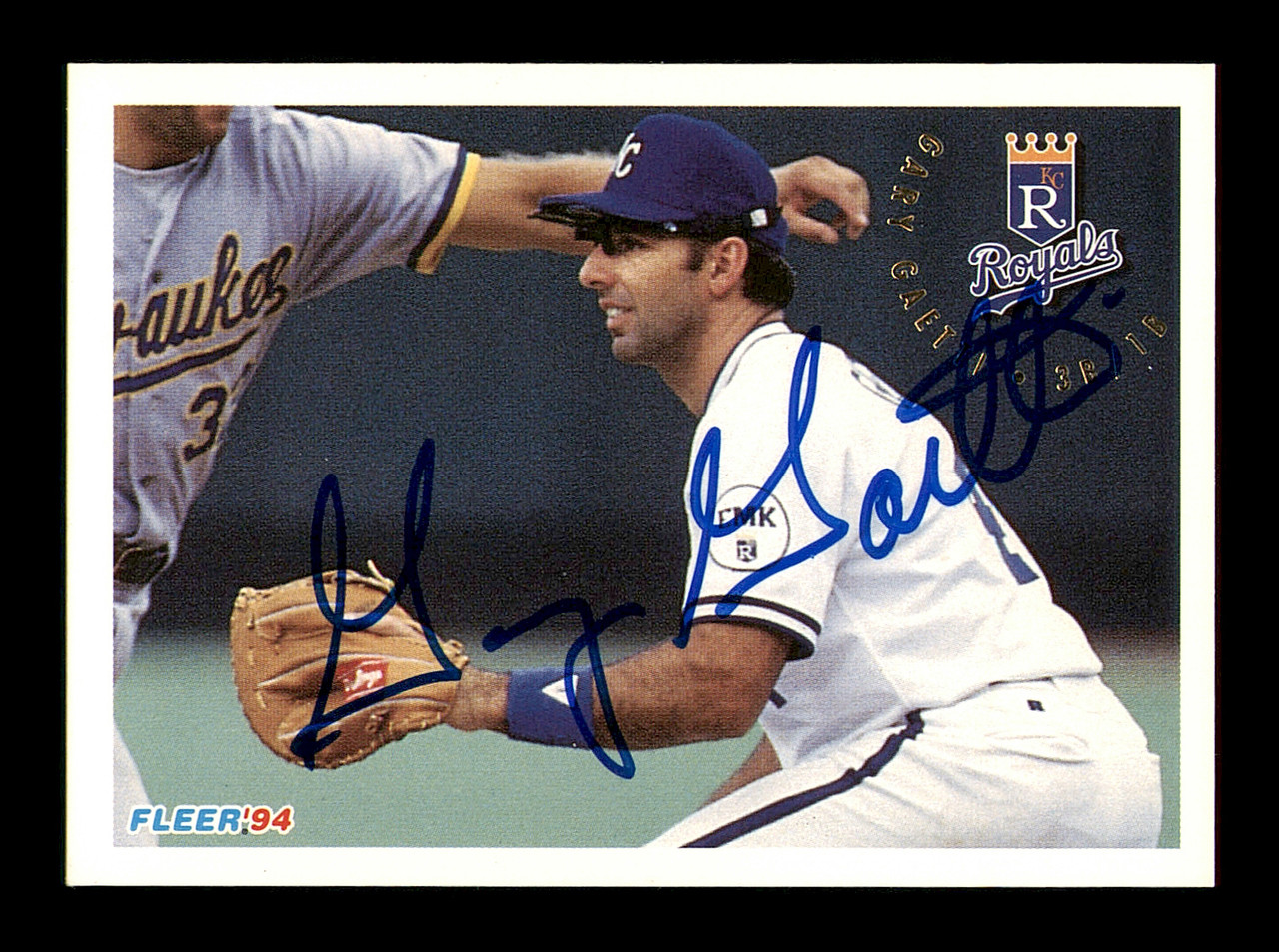 Gary Gaetti Autographed 1994 Fleer Card #153 Kansas City Royals SKU #183594  - Mill Creek Sports