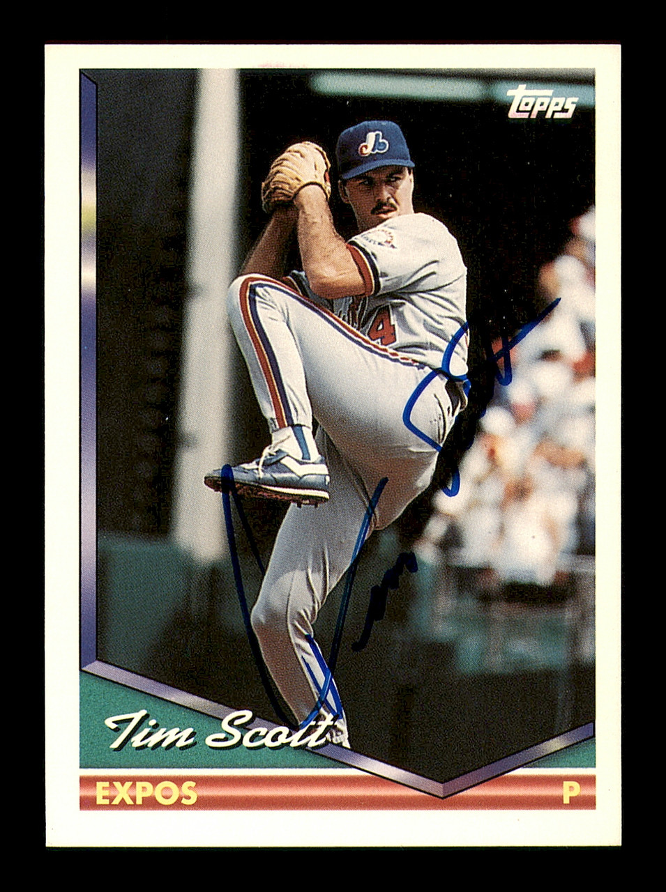 Tim Raines Autographed 1988 Fleer Headliners Card #6 Montreal Expos SKU  #183360