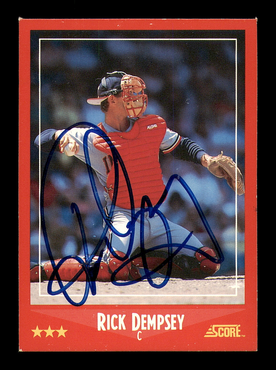 Rick Dempsey Autographed Signed 1989 Score Card #556 Los Angeles Dodgers  188269