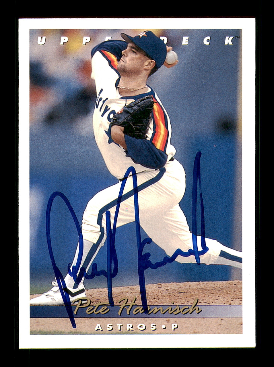Pete Harnisch Autographed 1993 Upper Deck Card #97 Houston Astros