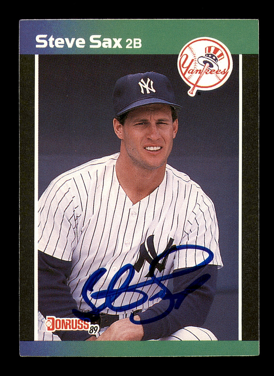 Steve Sax Autographed 1989 Donruss Card #T-23 New York Yankees SKU #184416