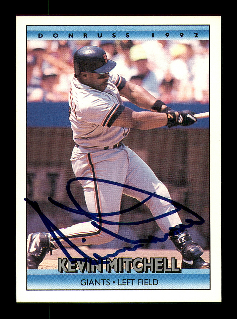 Kevin Mitchell autographed baseball card (San Francisco Giants