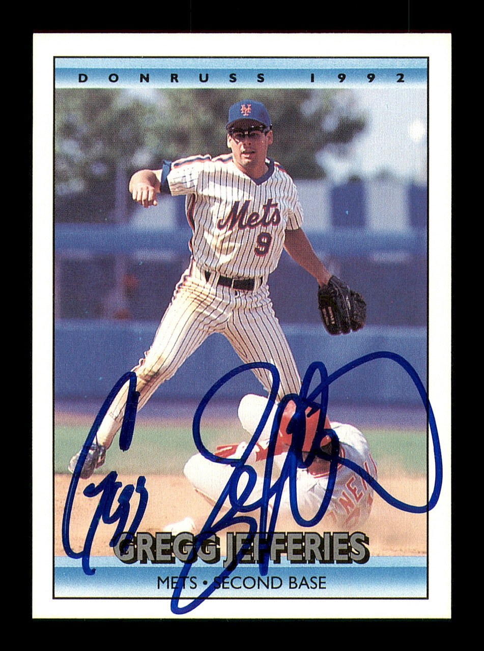 Gregg Jefferies Autographed 1992 Donruss Card #372 New York Mets SKU  #184595 - Mill Creek Sports