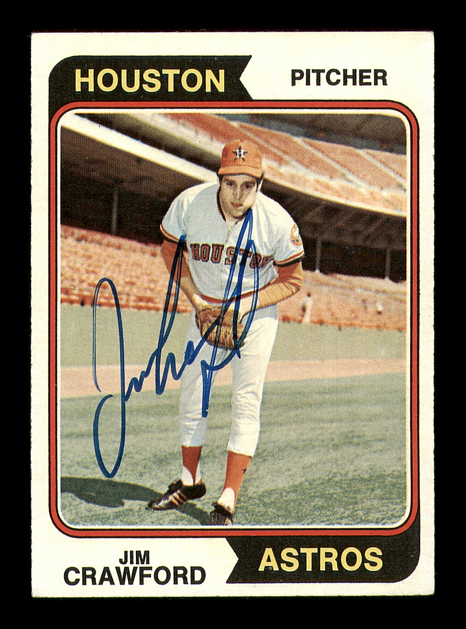 Jim Crawford Autographed 1974 Topps Card #279 Houston Astros SKU #184682 -  Mill Creek Sports