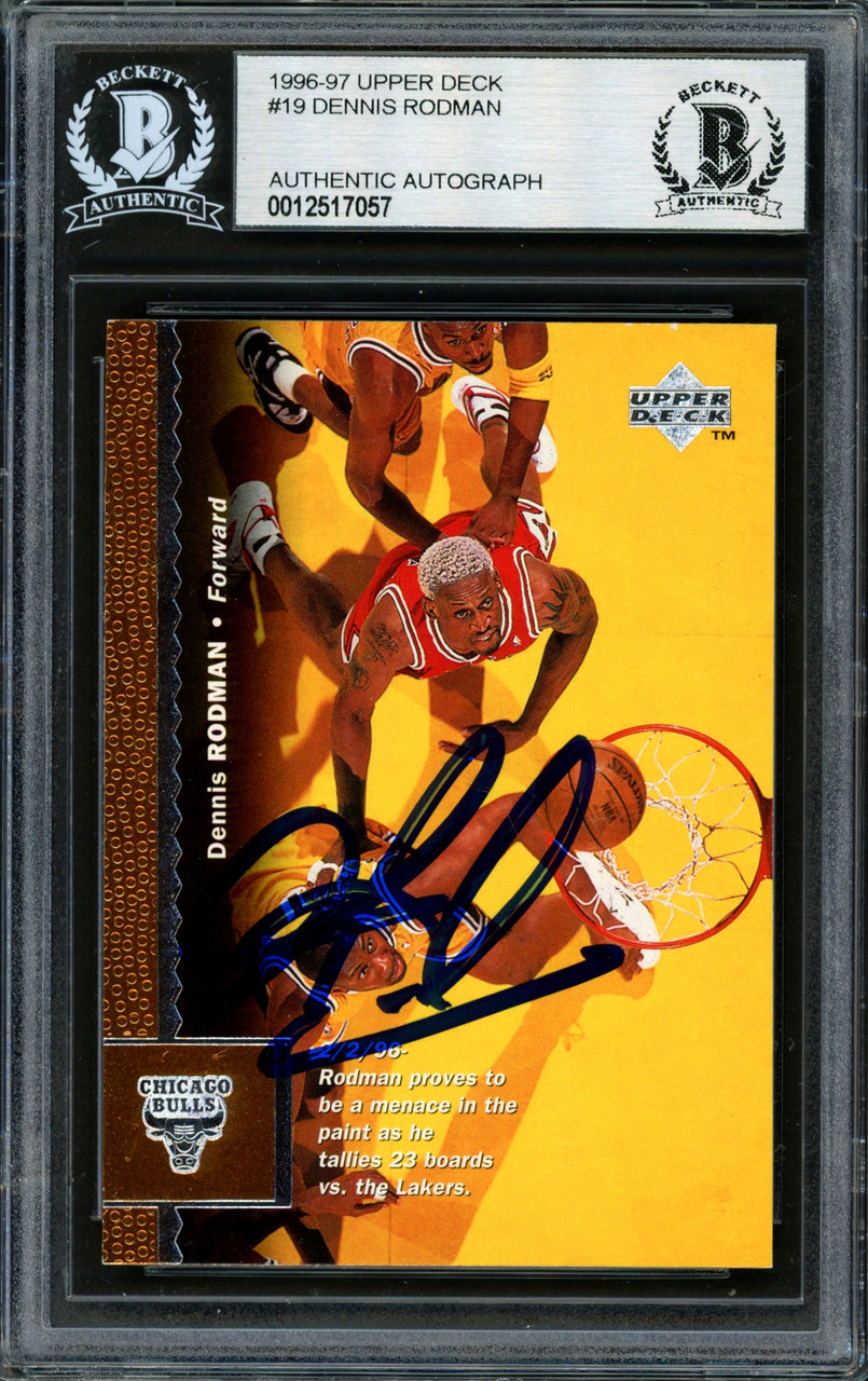 Dennis Rodman Autographed 1996-97 Upper Deck Card #19 Chicago