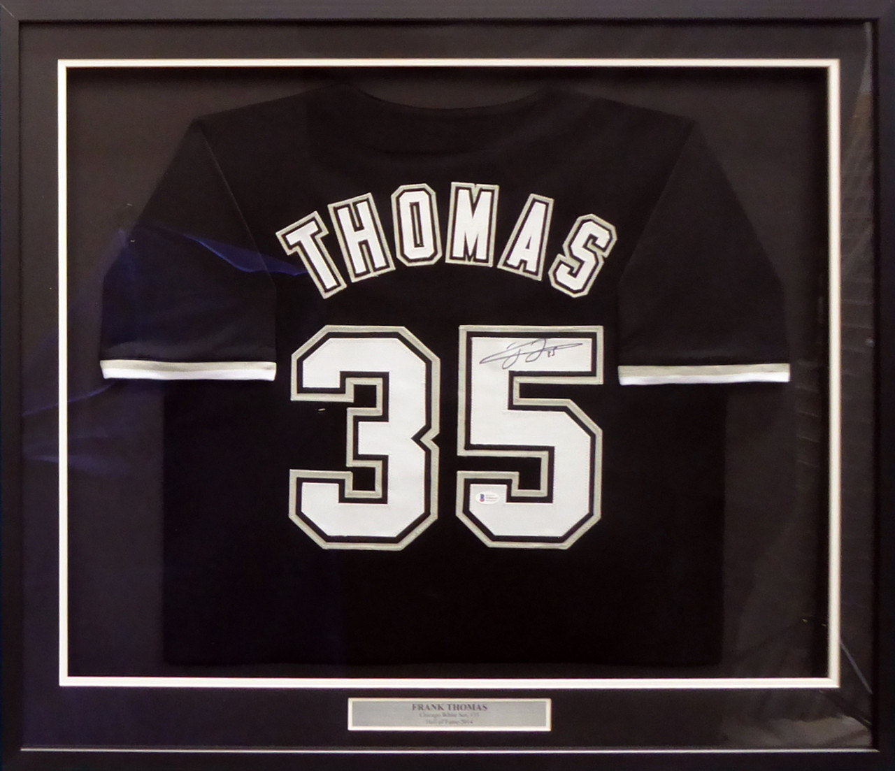 Chicago White Sox Frank Thomas Autographed White Nike Jersey Size XL Beckett BAS Witness
