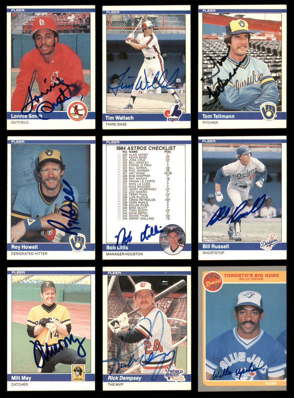 1987 Donruss Baseball Autographed Cards Lot Of 56 SKU #185579