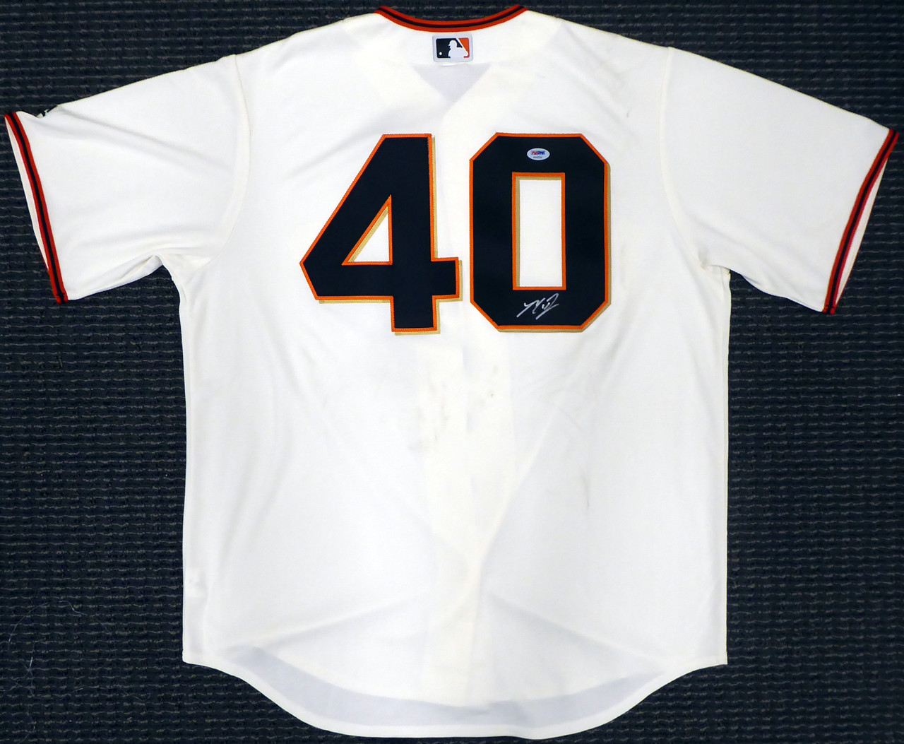 Majestic Youth Bumgarner San Francisco Giants#40 Home CoolBase Jersey,Cream,SM-8