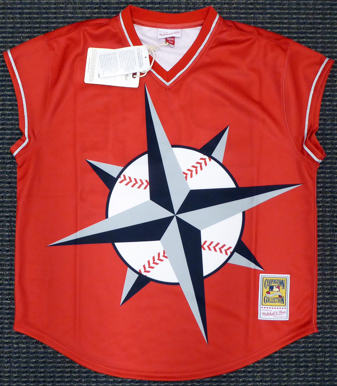 Ken Griffey Jr. Signed Jersey - Red Mitchell & Ness Turn Forward The Clock  Size 44 Beckett BAS & MCS Holo Stock #185611