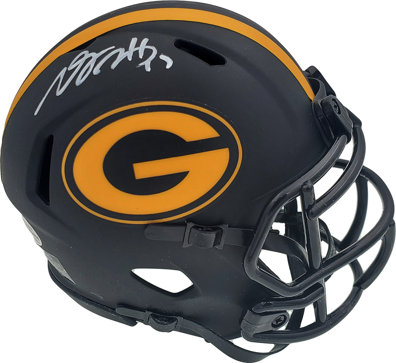 Davante Adams Autographed Eclipse Black Green Bay Packers Speed Mini Helmet  Beckett BAS Stock #185814 - Mill Creek Sports