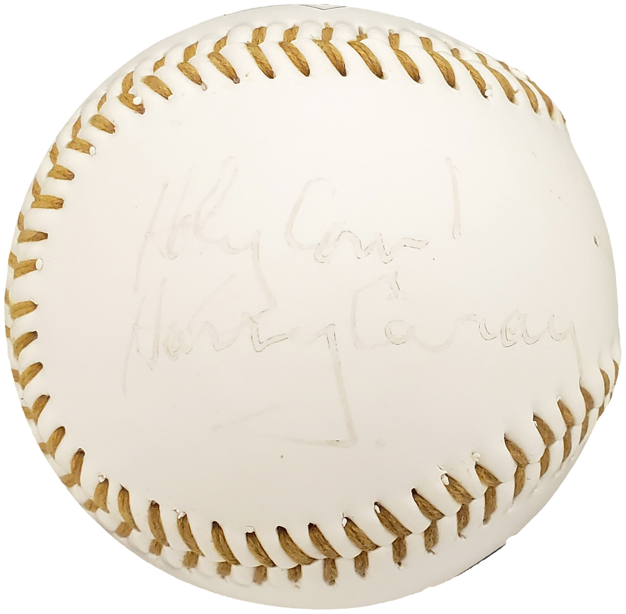 Harry Caray Autographed Official Fotoball Baseball Chicago