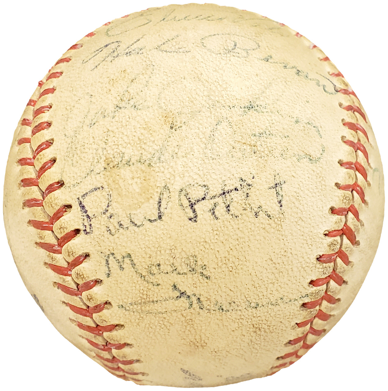 Stan Musial Autographed Signed 1950 Spring Training Official Baseball With  20 Total Signatures Including & Enos Slaughter Beckett Beckett