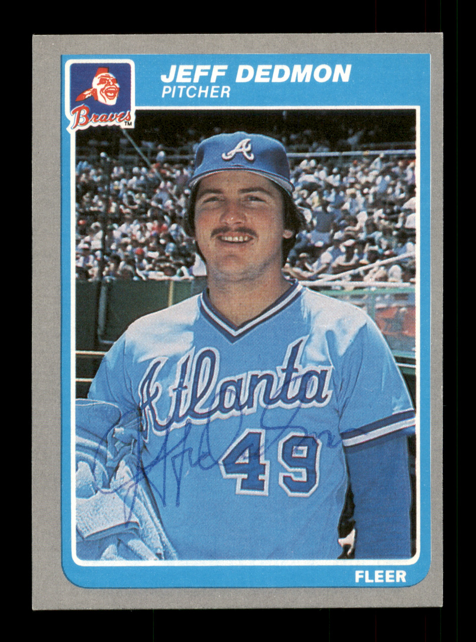 Jeff Dedmon Autographed 1985 Fleer Card #323 Atlanta Braves SKU