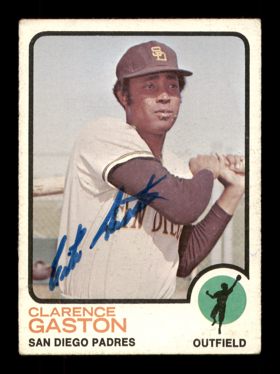 Clarence Gaston Autographed 1970 Topps Card #604 San Diego Padres SKU  #168260