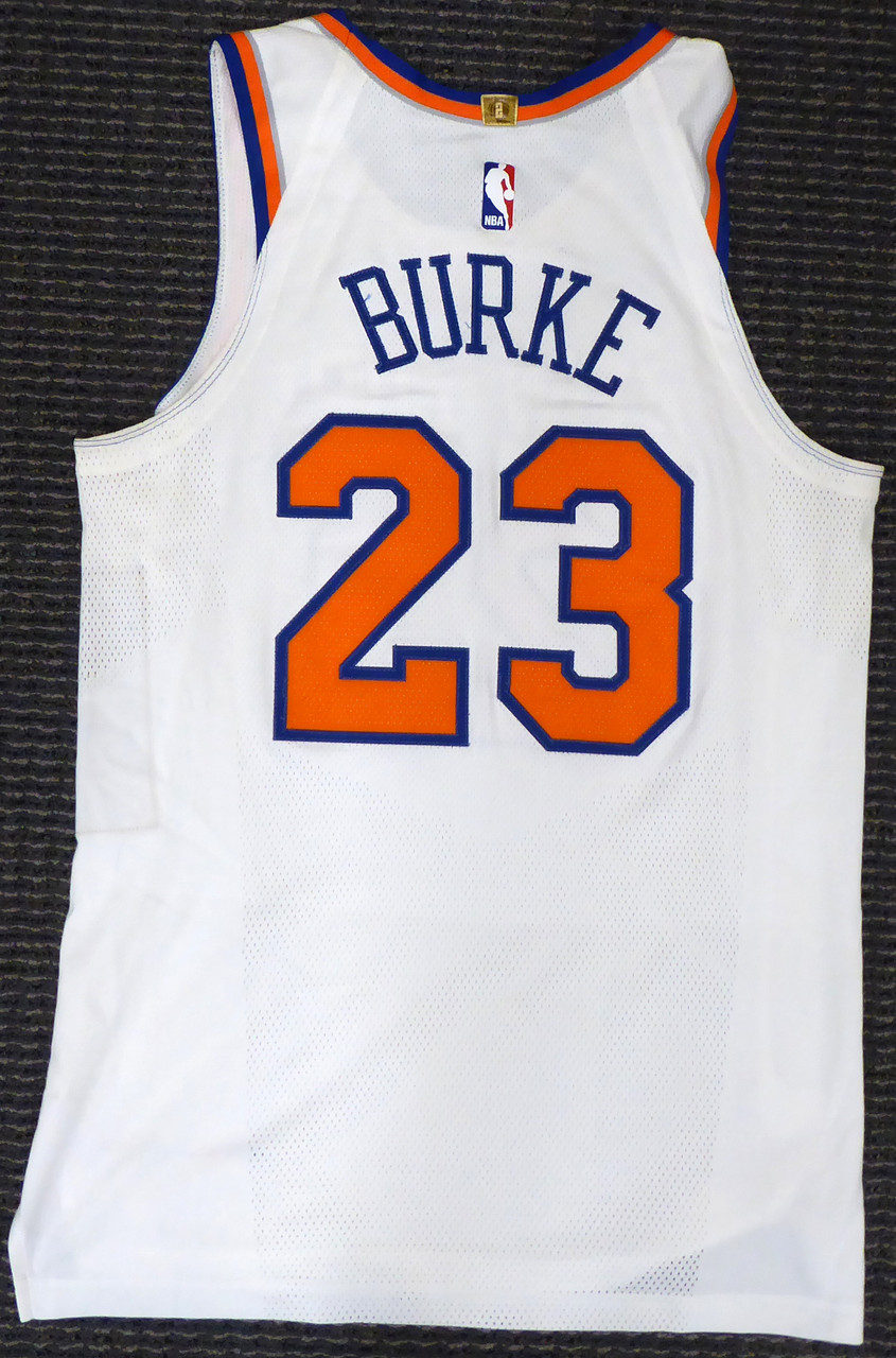 Trey Burke New York Knicks Game-Used #23 White Statement Jersey vs.  Houston Rockets on January