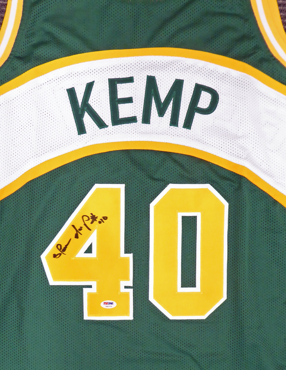 Shawn Kemp Autographed/Signed Jersey JSA COA Seattle Sonics Supersonics