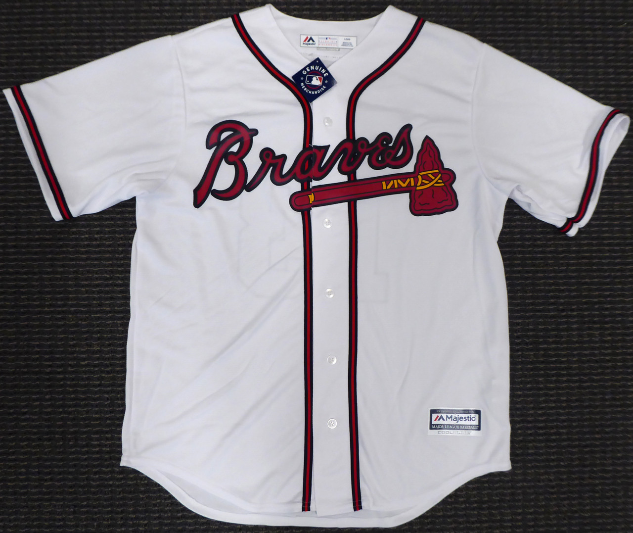 Mens Majestic - Braves Lopez #8 Jersey 2XL White Made in USA