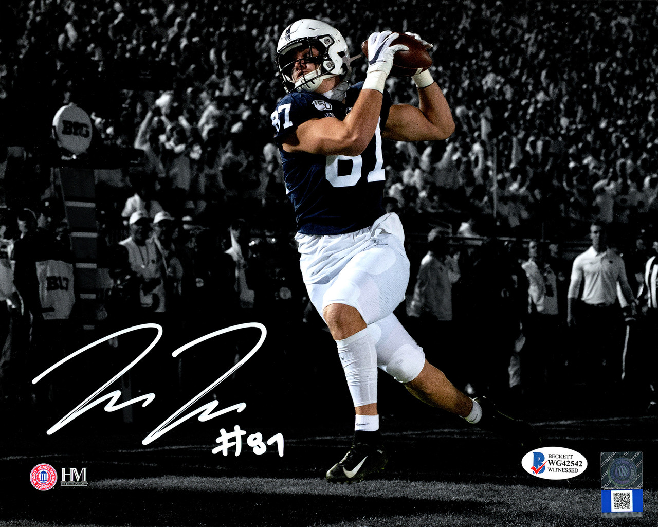 Pat Freiermuth Autographed 8x10 Photo Penn State Nittany Lions Beckett BAS  Stock #191146 - Mill Creek Sports
