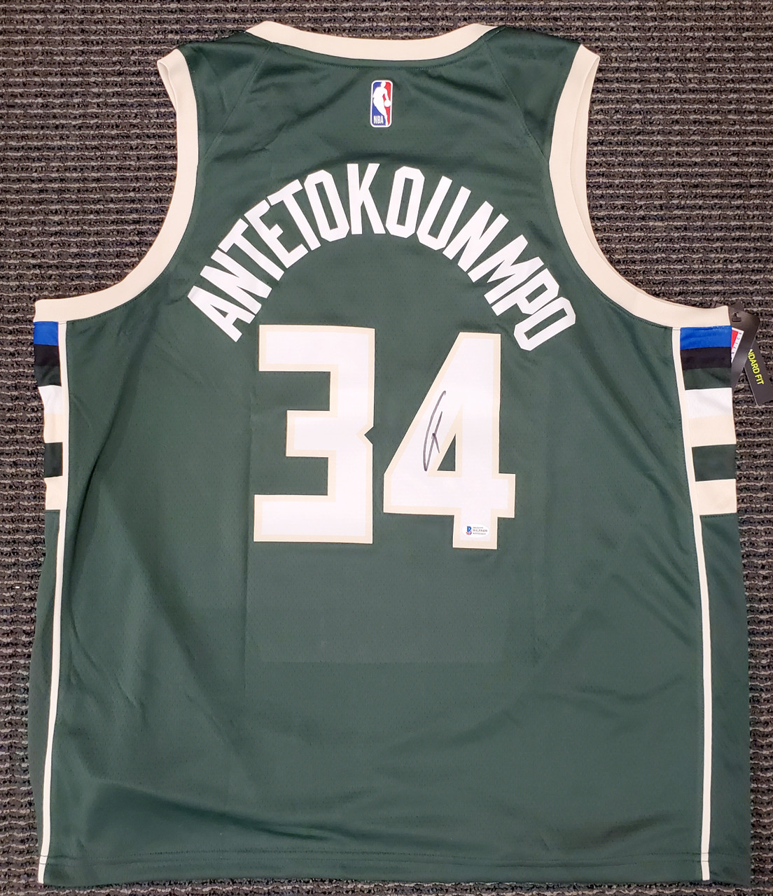 Giannis Antetokounmpo Milwaukee Bucks Framed Autographed Nike Green  Swingman Jersey 2019 NBA MVP Collage