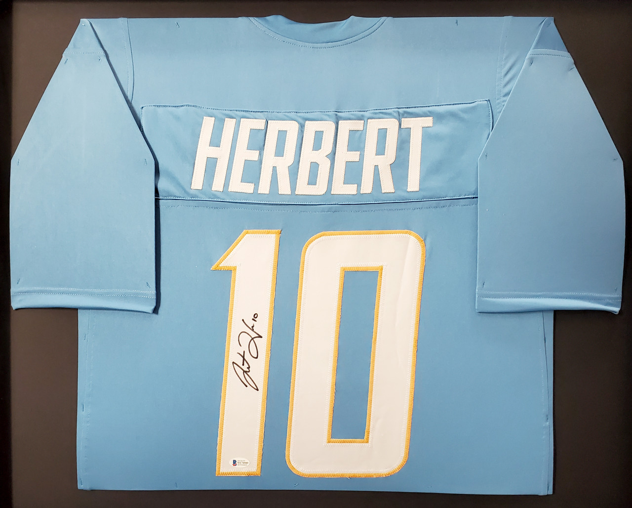 Justin Herbert Loas Angeles Chargers Jersey Impact Frame