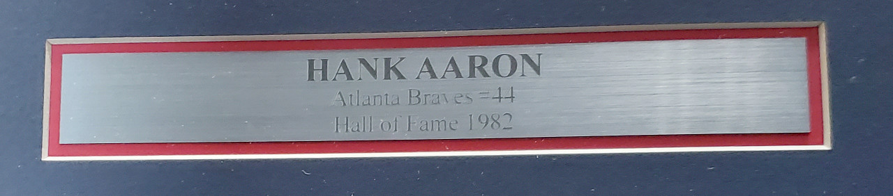 HANK AARON autographed 16x20 License Plate display – North