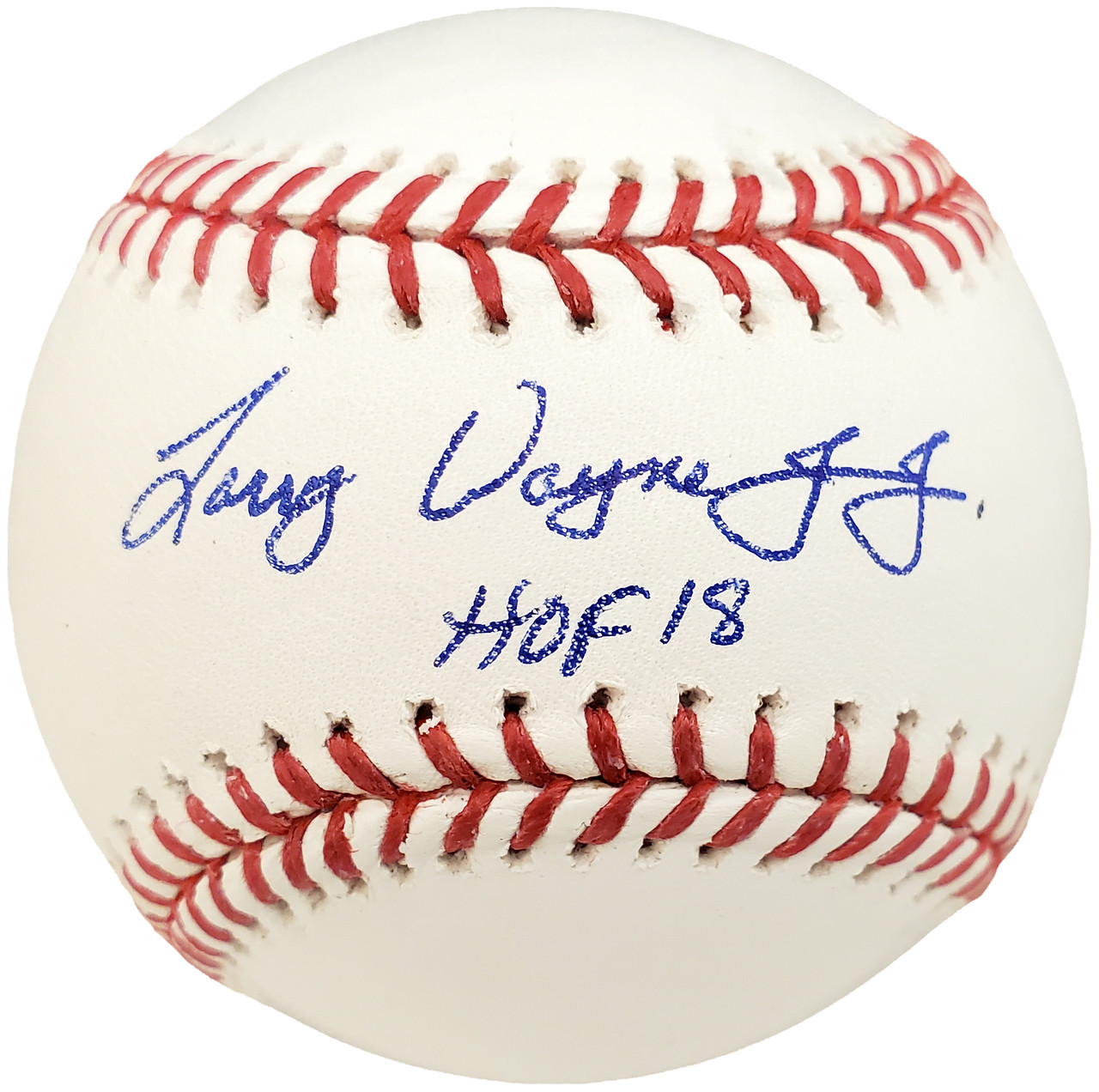 Ronald Acuna Jr. Autographed Atlanta Braves Navy Majestic Baseball