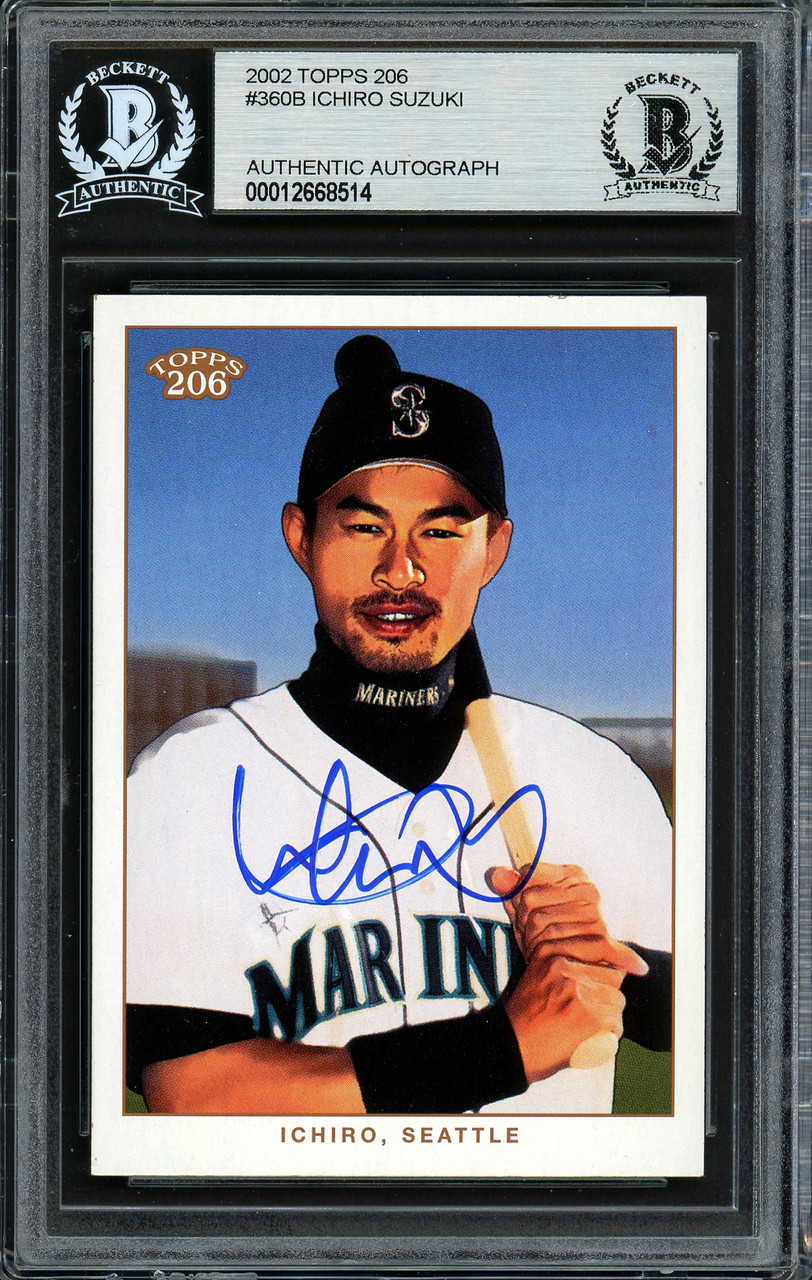 Ichiro Suzuki Autographed 2003 Topps 206 Card #360 Seattle