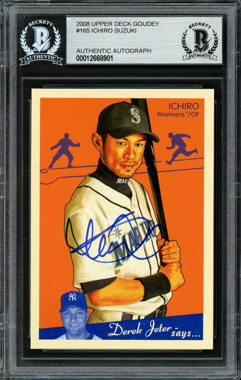 Ichiro Suzuki Autographed 2008 Upper Deck Goudey Card #165 Seattle