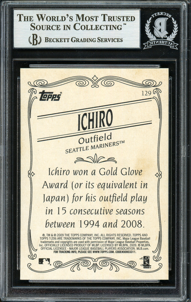 Ichiro Suzuki Autographed 2009 Topps 206 Card #129 Seattle