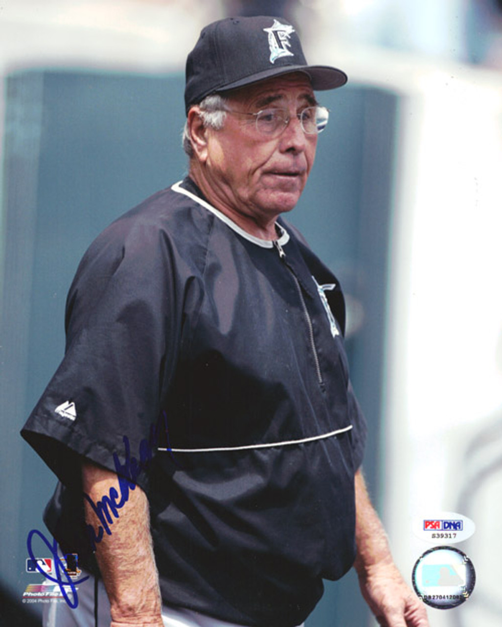 Jack McKeon autographed baseball card (Florida Marlins World