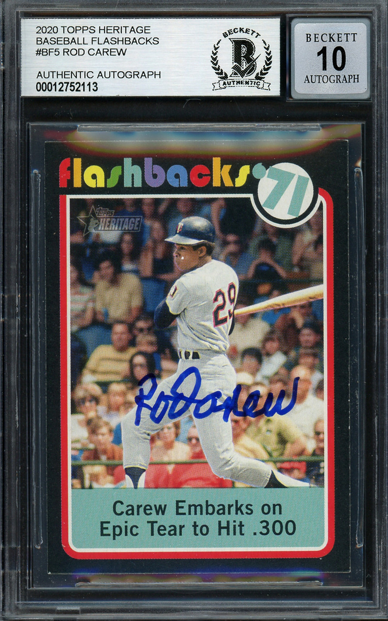 Rod Carew Autographed 1970 Topps Card #290 Minnesota Twins Auto Grade Gem  Mint 10 (Miscut) Beckett BAS #12510826 - Mill Creek Sports