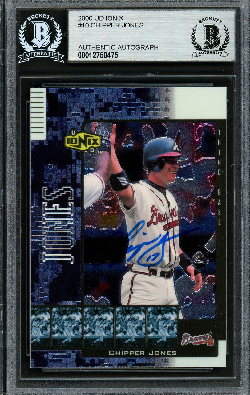 Chipper Jones Autographed 2000 Upper Deck Ionix Card #10 Atlanta