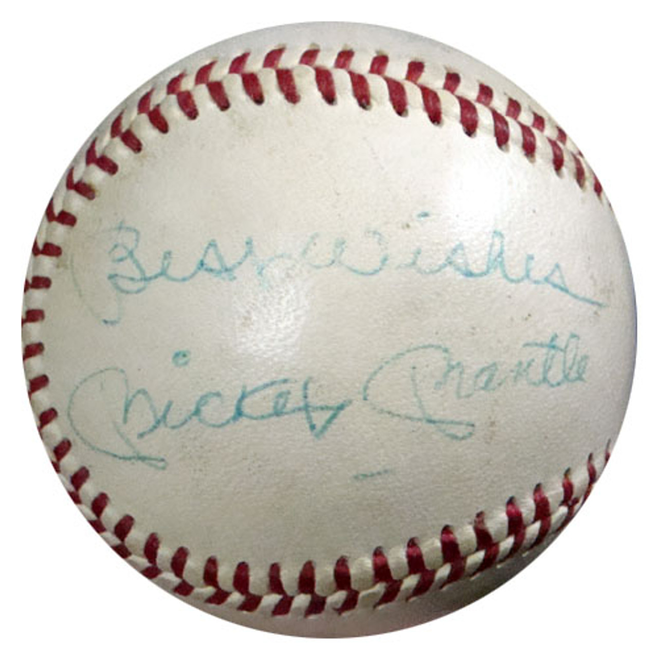 Mickey Mantle Hof Autographed 1952 Mitchell & Ness Away Baseball