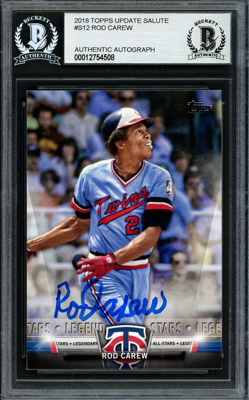 Rod Carew Autographed 2018 Topps Legendary All Stars Card #S-12 Minnesota  Twins Beckett BAS #12754508