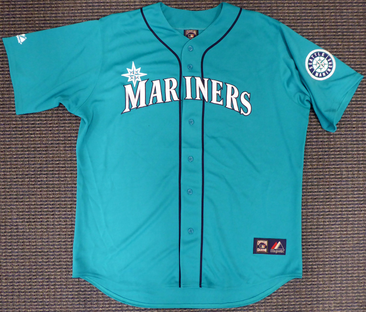 SEATTLE MARINERS MLB SULLIVAN Teal BUTTON-DOWN MLB #29 Size 52