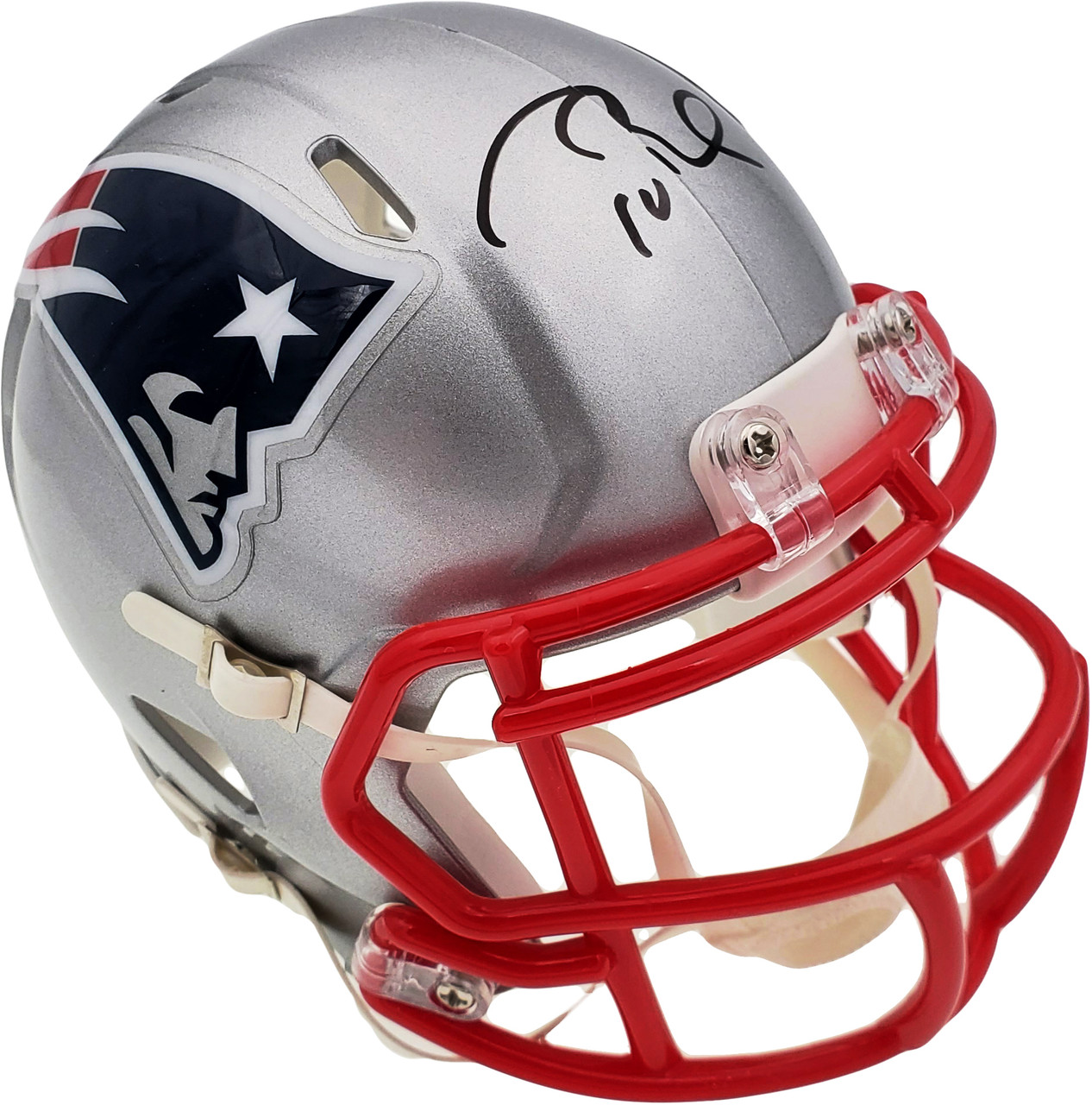 Tom Brady Autographed New England Patriots Silver Full Size