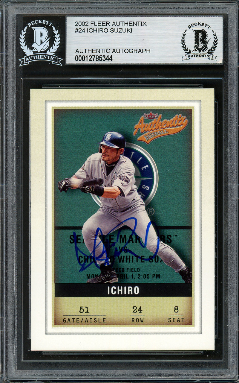 Facsimile Autographed Ichiro Suzuki Seattle Blue Reprint Laser