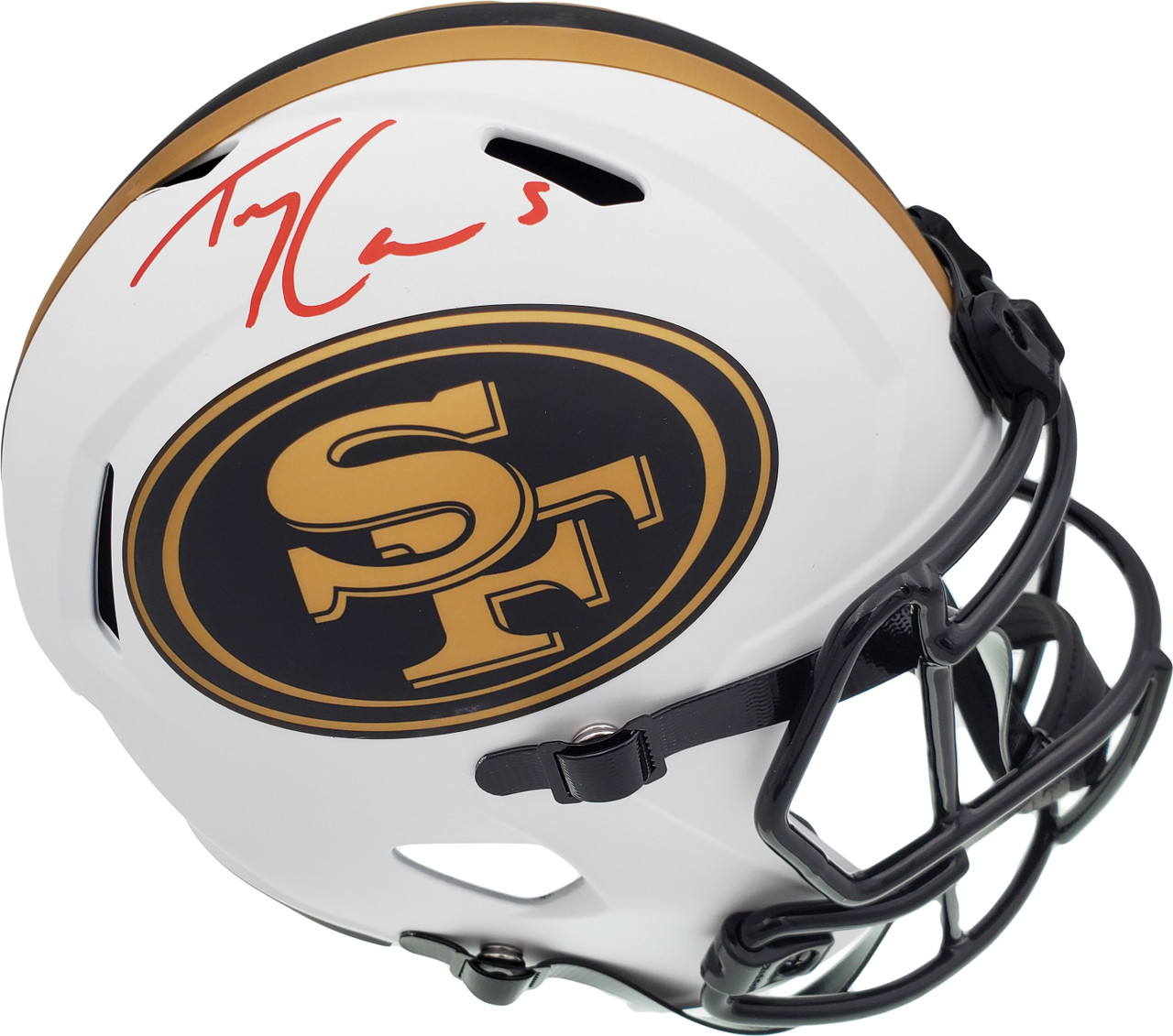 S.F. 49Ers Brandon Aiyuk Signed Full Size Flash Replica Helmet