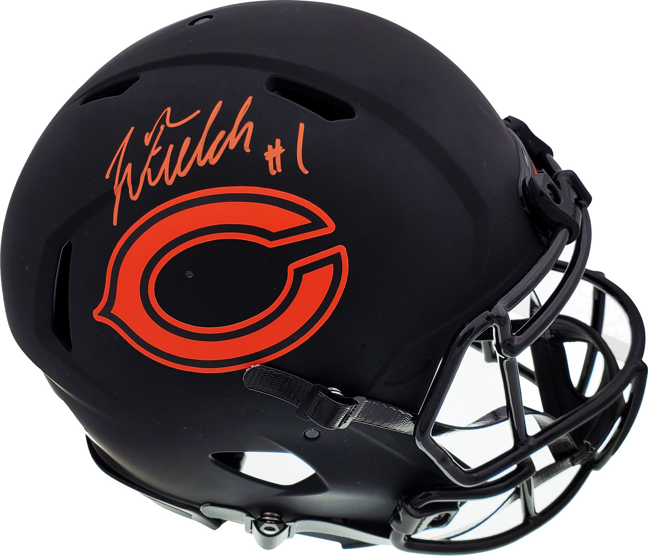 Justin Fields Autographed Chicago Bears Eclipse Black Full Size Authentic  Speed Helmet Beckett BAS QR Stock #194775 - Mill Creek Sports