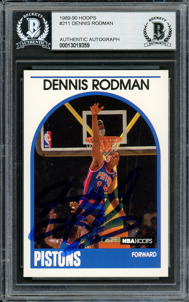 Dennis Rodman 1989-90 Fleer Autographed Card #49 - BAS