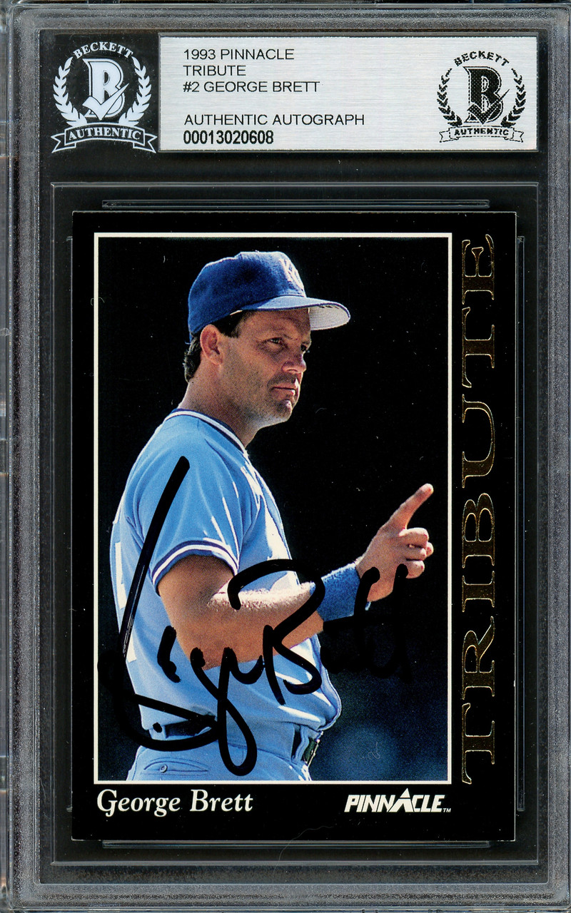 George Brett Autographed 1993 Pinnacle Tribute Card #2 Kansas City