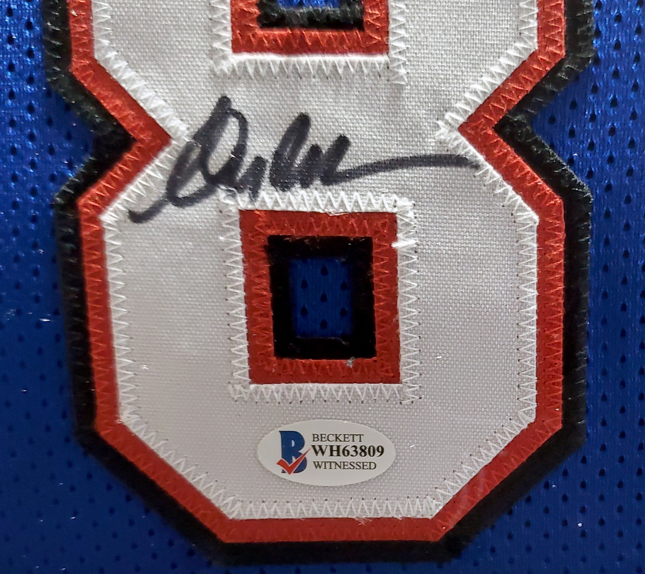 Thurman Thomas Signed Buffalo Bills Career Highlight Stat Jersey (Beckett)