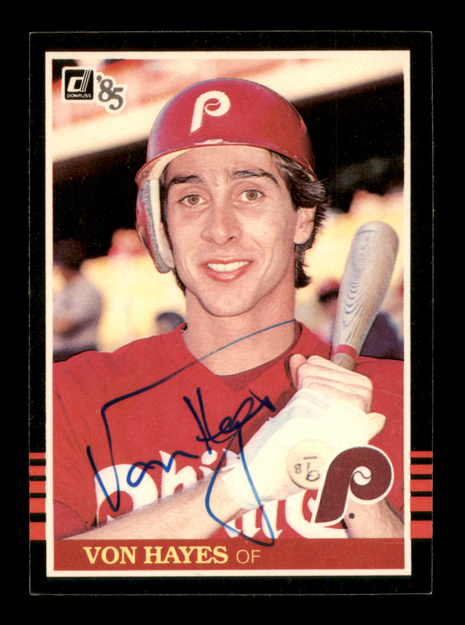 Von Hayes Cleveland Indians 1982 Donruss Autographed Card - Rookie