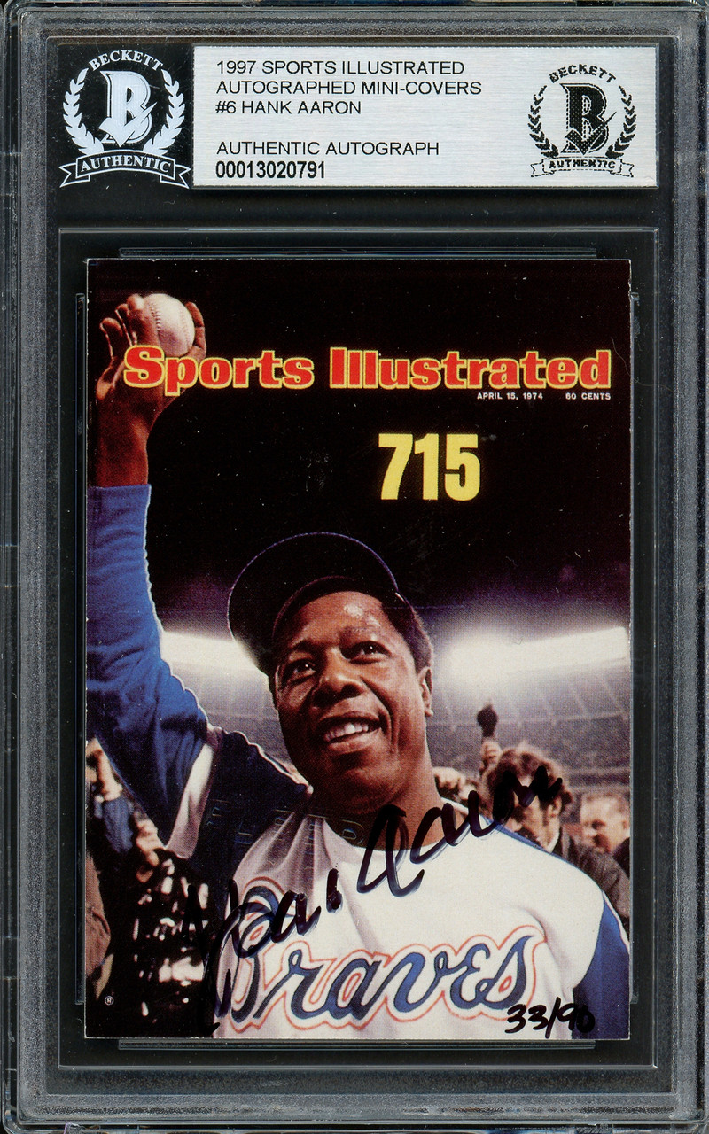 Hank Aaron Autographed 1997 Fleer Sports Illustrated Card #6