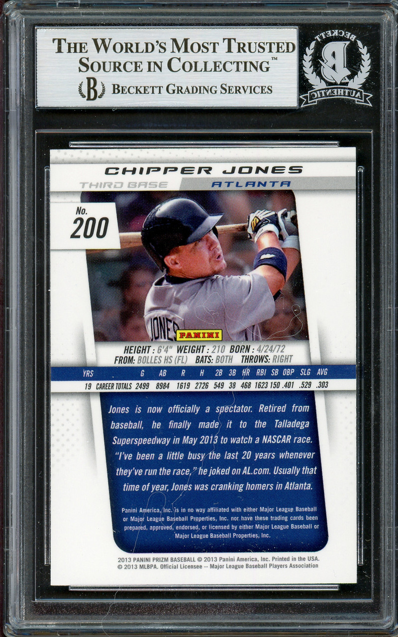 Chipper Jones Autographed 2003 Bowman Heritage Card #71 Atlanta Braves  Beckett BAS #12750519 - Mill Creek Sports