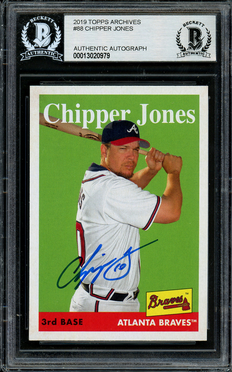Authentic Chipper Jones autographed player authentic Jersey w