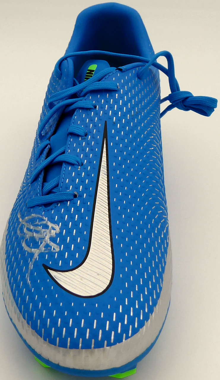 Mason Mount Autographed Blue Nike Phantom Cleat Shoe Chelsea F.C.