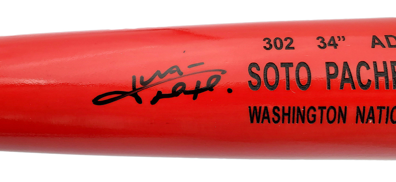 FRAMED Autographed/Signed JUAN SOTO 33x42 Washington Red Baseball