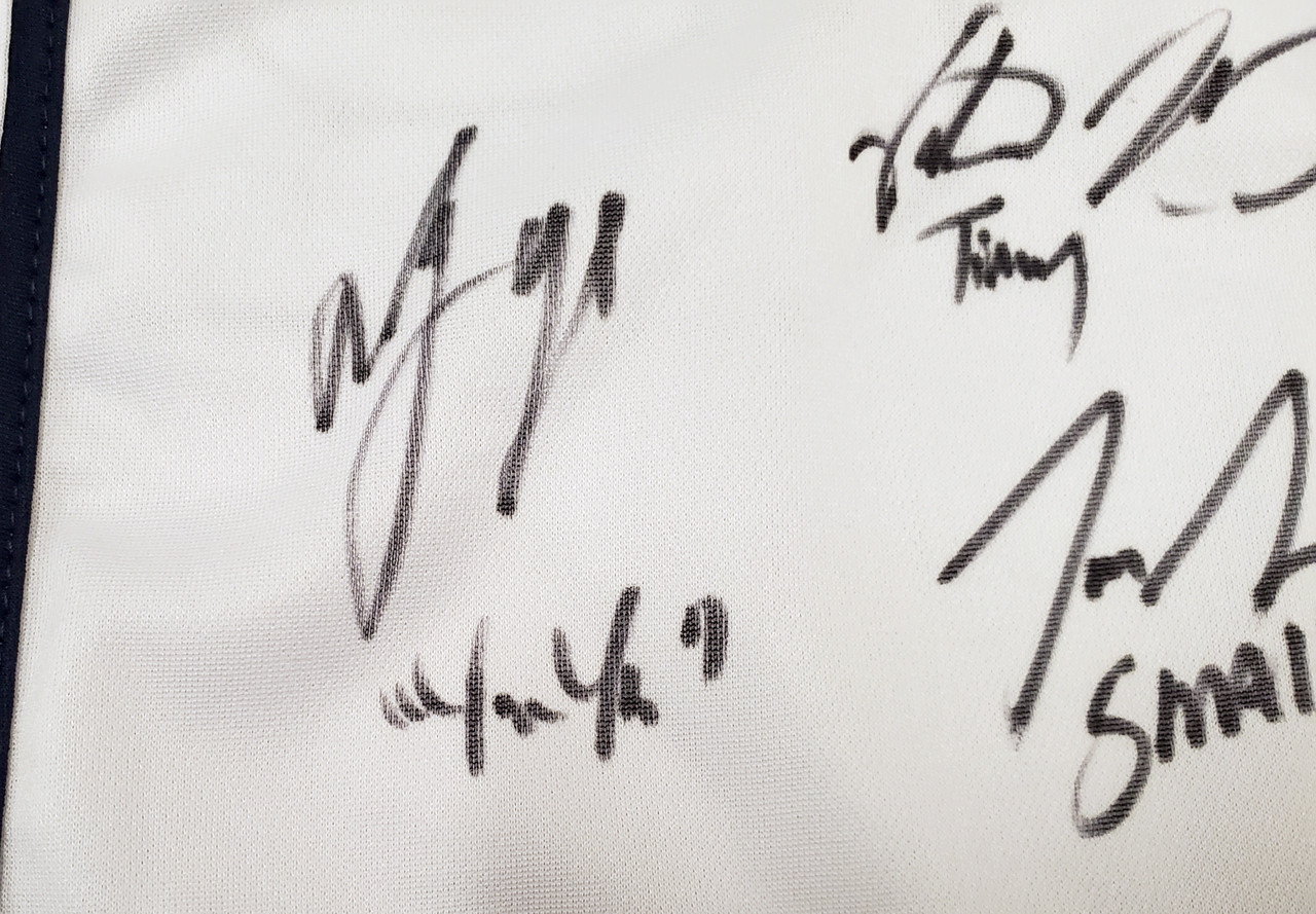 The Sandlot Cast Autographed White Jersey With 5 Signatures MCS